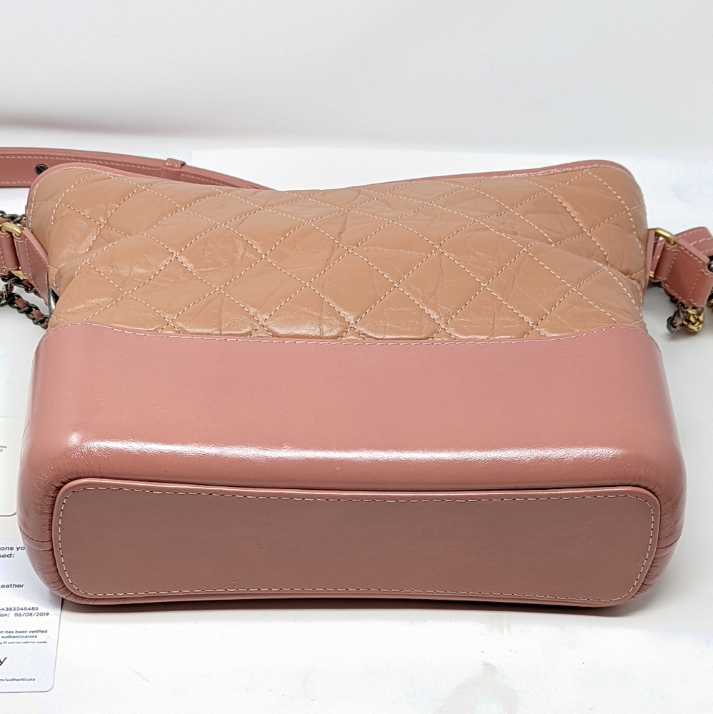 🚨SALE!🎉HP🎉CHANEL Pink Bag Gabrielle Calfskin Medium Hobo Shoulder Bag💓 RARE! - Picture 12 of 16